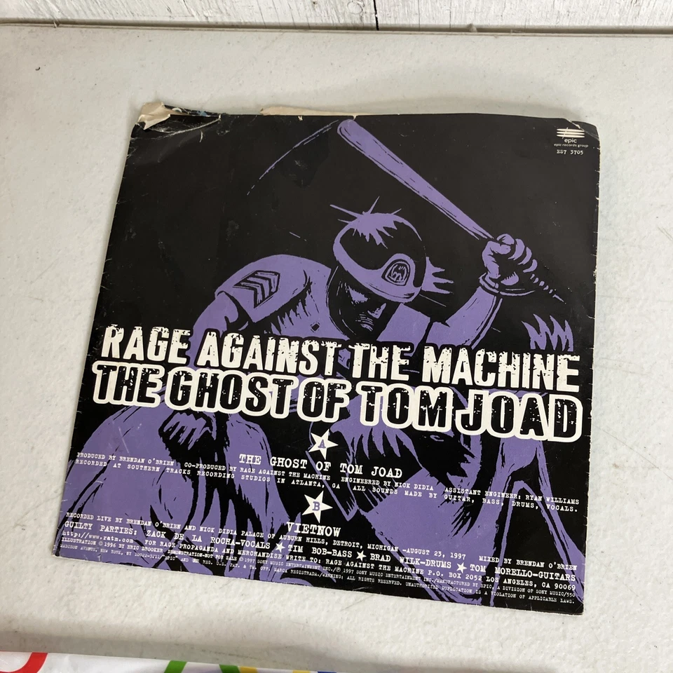 RAGE AGAINST THE MACHINE "Ghost Of Tom Joad" PURPLE wax 45 1997 - Image 3 of 4