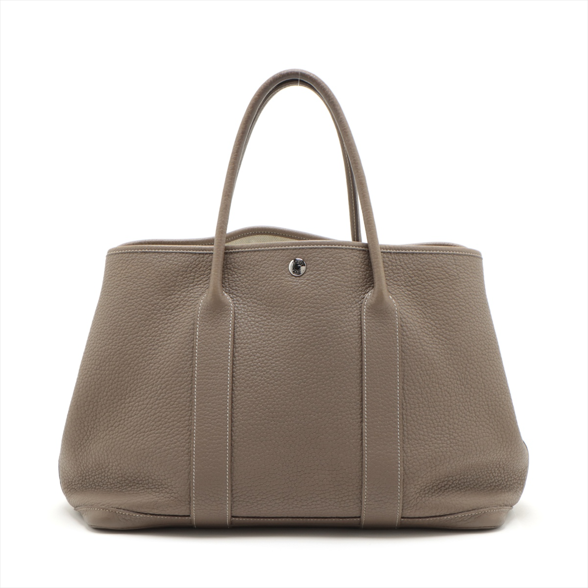 トートバッグ × ヴィンテージ(中古) Hermes Garden Party 36 (Y) Hermes Garden Party 36 PM Negonda Etoupe Silver Hardware N