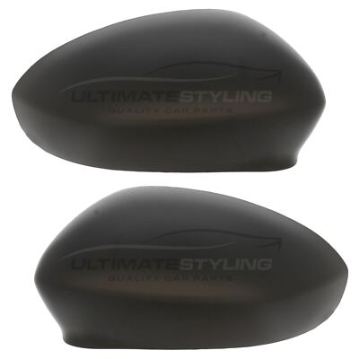 Fits Fiat Punto MK3 2012-2018 Door Wing Mirror Cover Cap Black Pair Left & Right