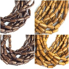 Natural Wood Drop Beads Spacer 16" 18x7mm Jewelry Making Bracelet Free Shipping