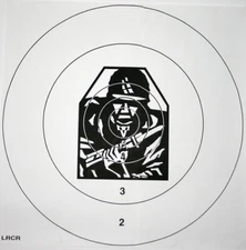 LRCR - Long Range Combat Rifle Target 48" x 48" buff target paper (5) SHIPS FREE