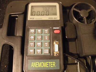 PCE INSTRUMENTS ANEMOMETER # PCE-007 WITH CASE WORKS GREAT