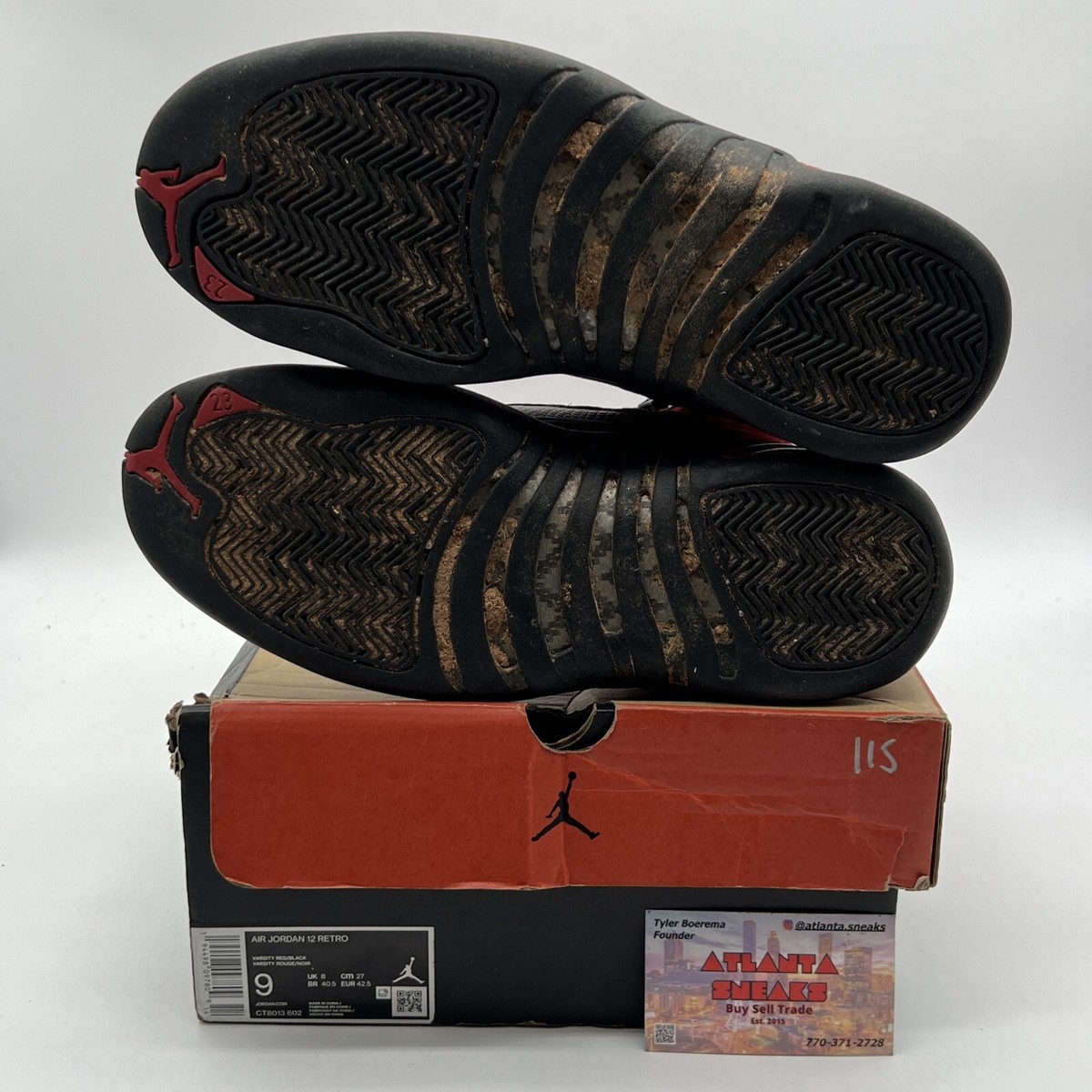 Size 9 - Jordan 12 Retro Reverse Flu Game 2020 Red Black Suede