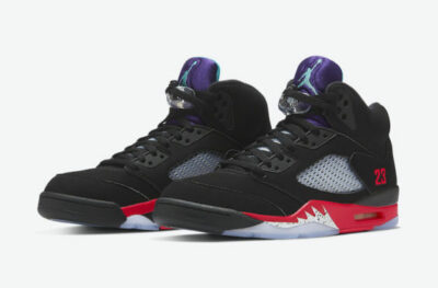 Nike Air Jordan V 5 Retro TOP 3 size 9.5. Black Fire Red Grape
