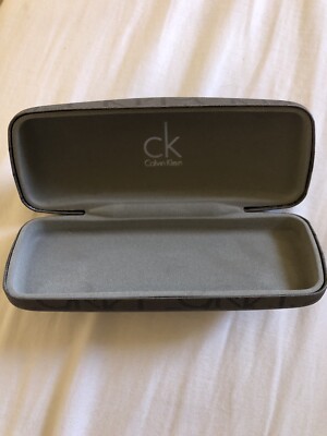 Signature CALVIN KLEIN Gray Silver Hard Clam Shell Eyeglass