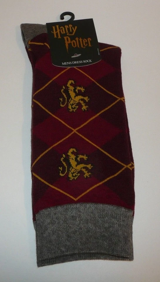Гарри Поттер Гриффиндор 1 пара мужское платье носки Argyle узор фантастические звери - Изображение 3 из 4