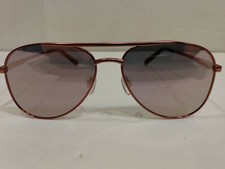 Le Specs KINGDOM Aviator Sunglasses Matte Rose Frame Peach Pink Mirror Lens