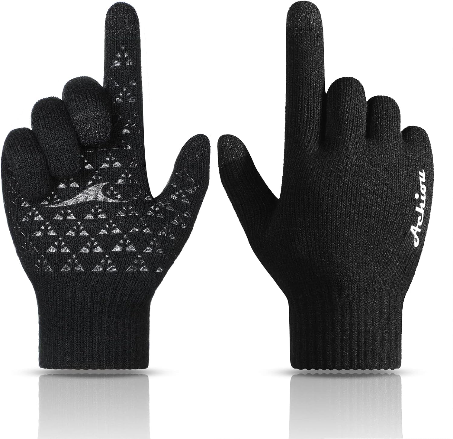 Winter Gloves for Men Women, Touch Screen Texting Warm Gloves with Thermal Soft-image