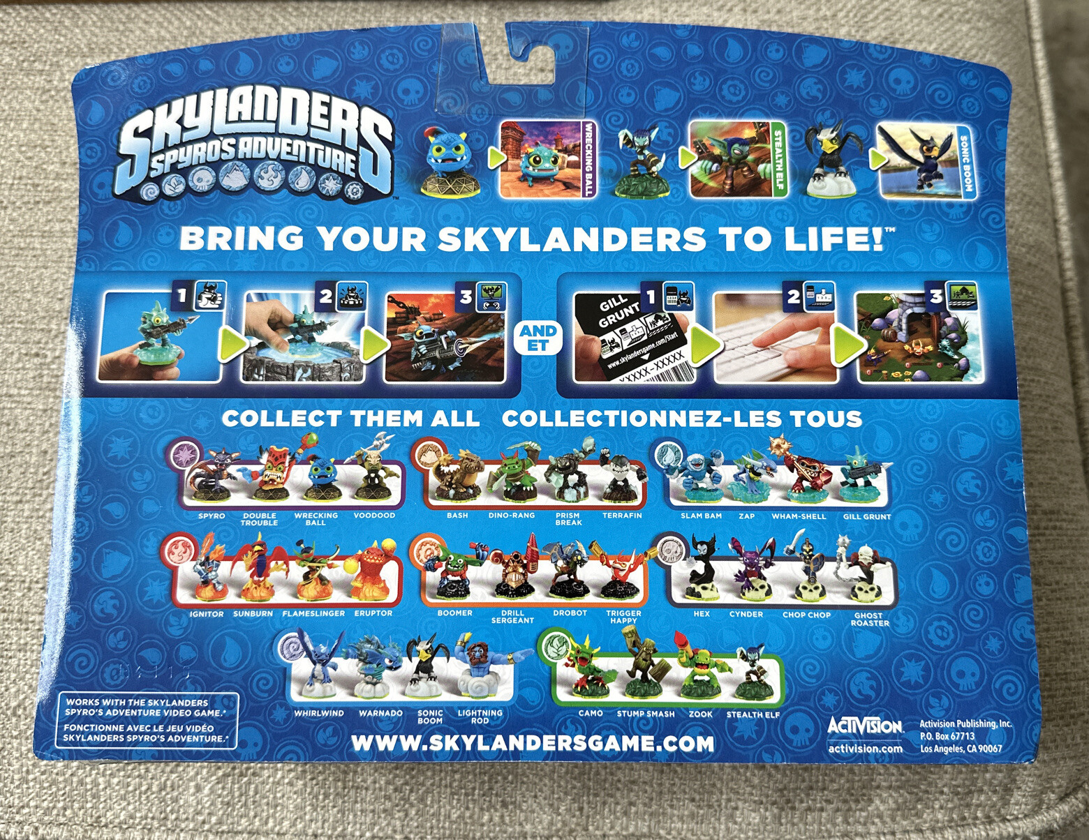 Skylanders 3 Packs: Wrecking Ball  Stealth Elf Sonic Boom Figures NIB 2011