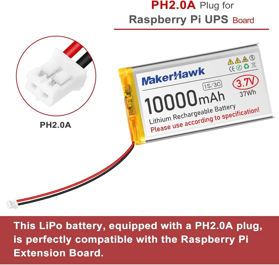3,7V 10000mAh/6000mAh/1800mAh/5000mAh Wiederaufladbar 1S 3C Lithium-Polymer-Akku - Bild 2 von 4