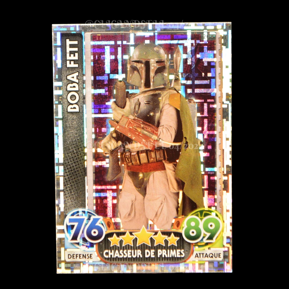 carte topps STAR WARS Force Attax Boba Fett : 204 Holo - Photo 1/1