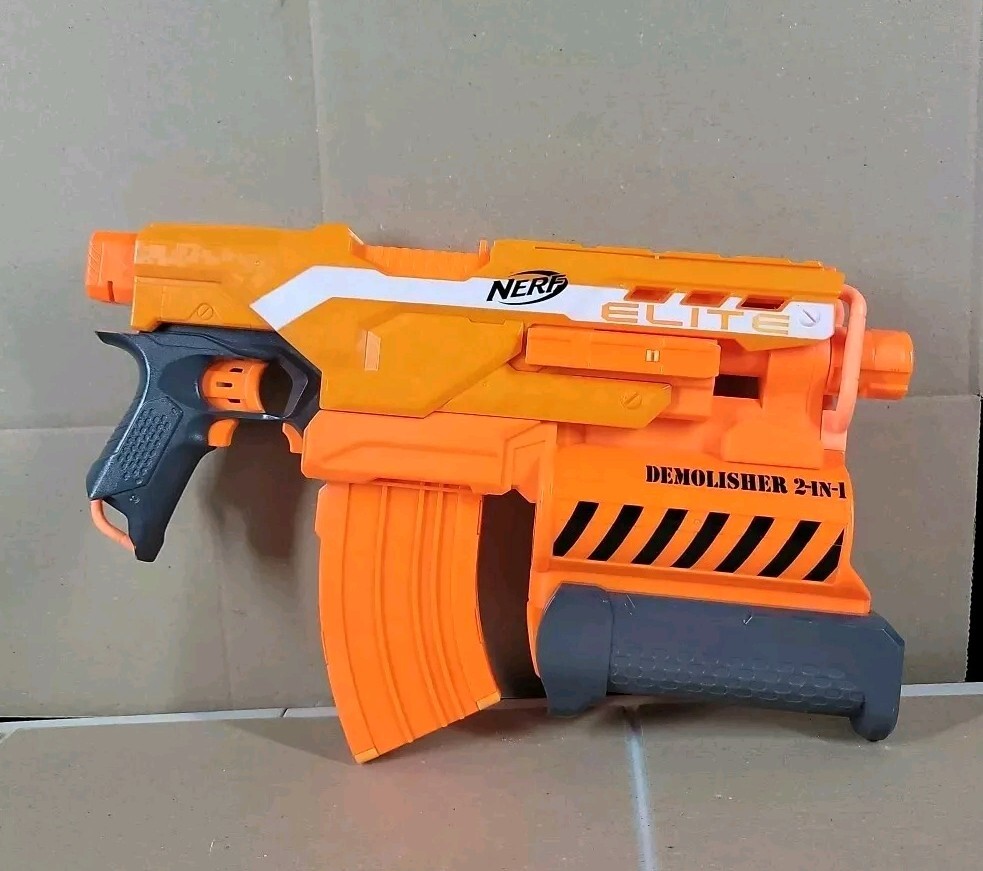 NERF N-Strike Elite Demolisher 2 in 1 Toy Dart Blaster Gun Orange
