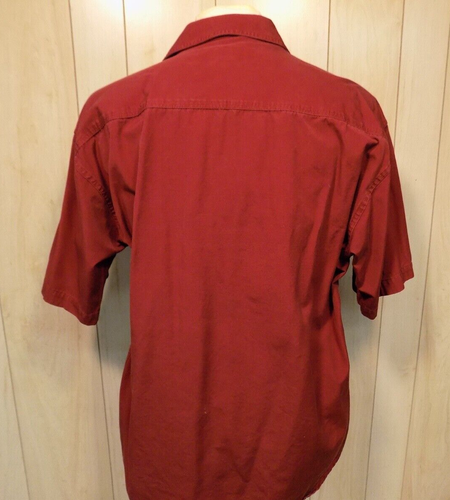 Cabelas Outdoor Gear Herren schweres Arbeitshemd kurzärmlig burgundrot Gr. Large - Bild 4 von 5