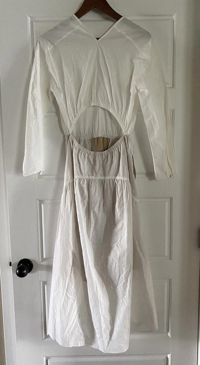 vince white linen dress Vince Women's White Linen Dress With Pockets Size XXS $395