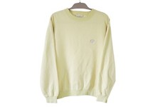 Vintage HUGO BOSS Sweatshirt yellow crewneck small logo jumper Size M 90's