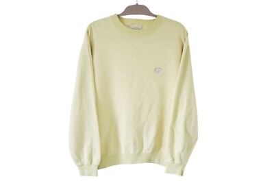 Vintage HUGO BOSS Sweatshirt yellow crewneck small logo jumper