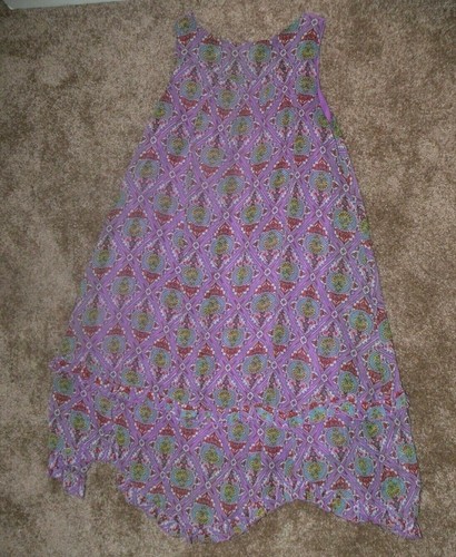 Disney D Girls Purple Geometric Patterned Dress Size Large - Picture 5 of 5