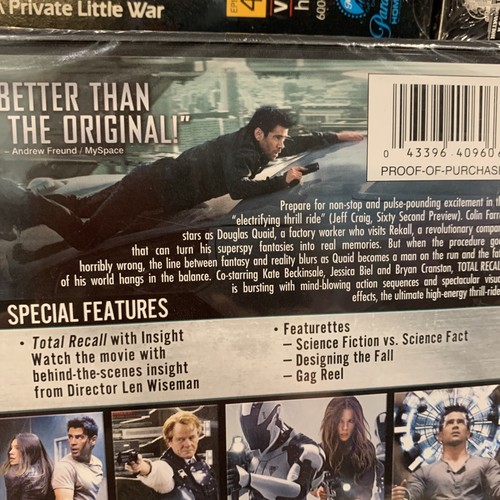 Total Recall 2012 DVD Brand New Colin Farrell Kate Beckinsale Bryan Cranston - 第 6/7 張圖片
