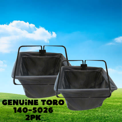 2 Genuine Toro 140-5026 Zero Turn Rear Grass Catcher Bag & Frame