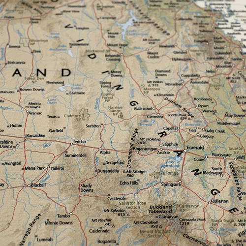 Studio Milligram 140x110cm Wall Hanging Australia Cotton Canvas Home Decor Map - Picture 8 of 8