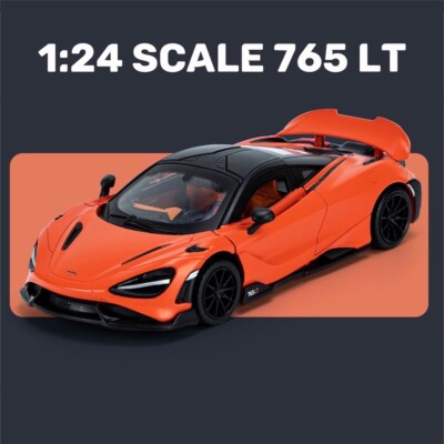 Modèle Voiture McLaren 765LT 1:32 Avec Lumière Et Son - Jouet Moulé Sous Pression - Neuf