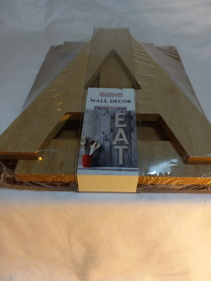 Three Count Wall Decor Wood Hanging Letters Eat Farmhouse French Country Tea - Image 4 of 4