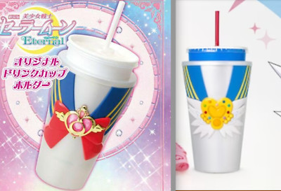 Sailor Moon Eternal & Cosmos Original Getränkebecherhalter Becher Set
