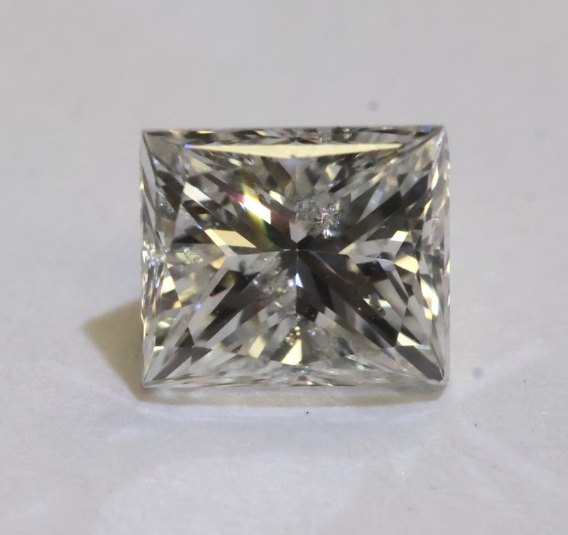 GIA loose certified .52ct F I1 radiant PRINCESS CUT diamond Natural