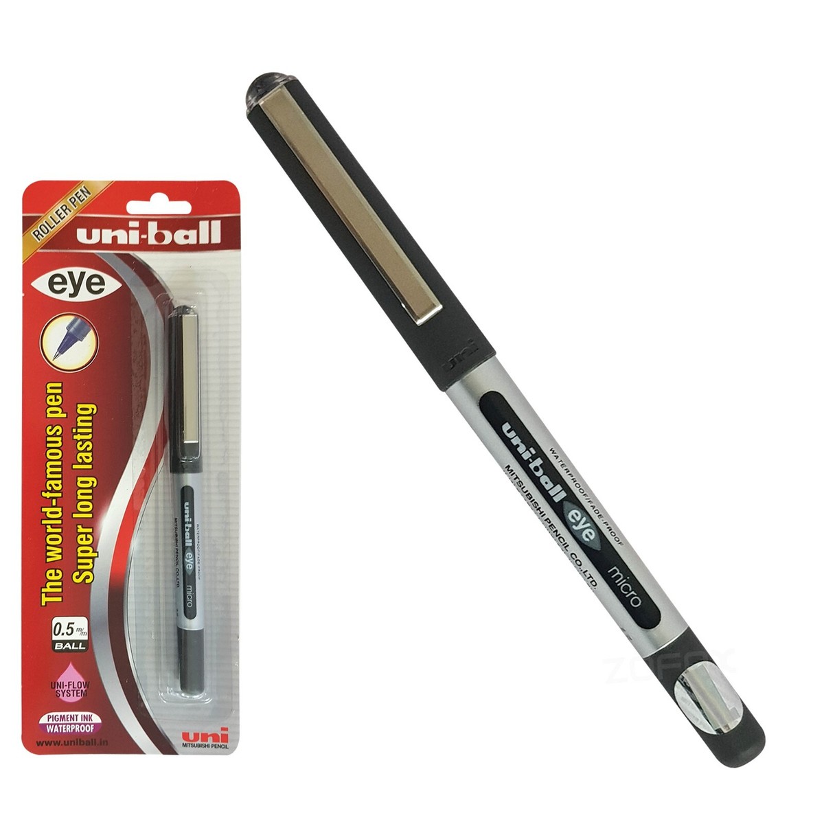 UNI-BALL Eye Micro BLACK Rollerball Famous Pen Waterproof Ink Long  Lasting