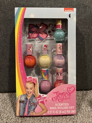 Nickelodeon JoJo Siwa Scented Nail Polish Set W/ Accessories- NEW UNOPENED