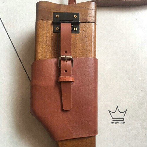 In US!! WW2 Mauser Military Pistol C96 M712 German Wooden Holster Leather Belts - Picture 3 of 9