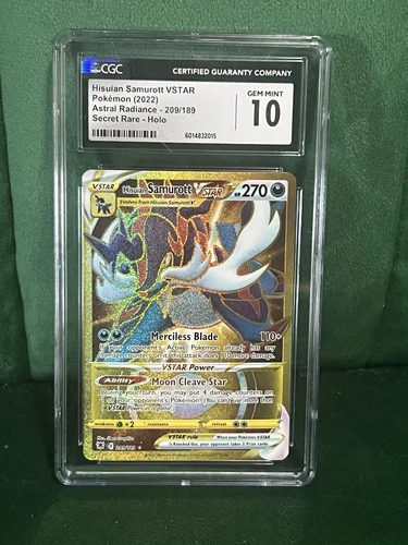 Hisuian Samurott VSTAR (Secret) 209/189 Swsh10: Astral Radiance Holo CGC 10