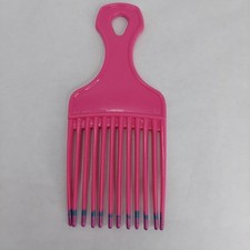 80s 90s Vintage Style Pink Color Dip Pick Hair Lift Comb Pick 7" USA 4345608