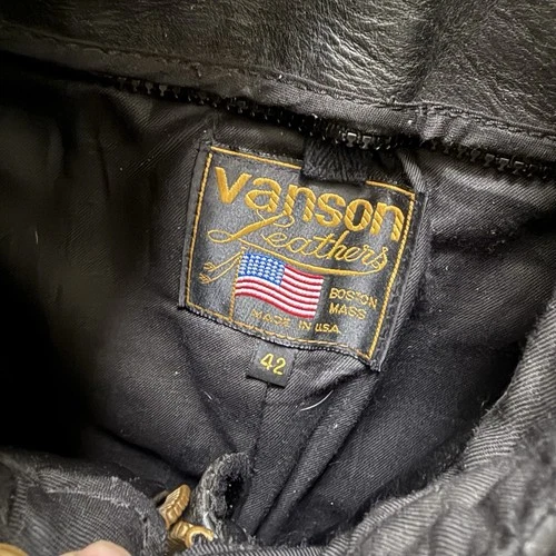 Vintage Vanson Men’s 42 Cafe Racer Style AZ Motorcycle Leather Jacket image 6