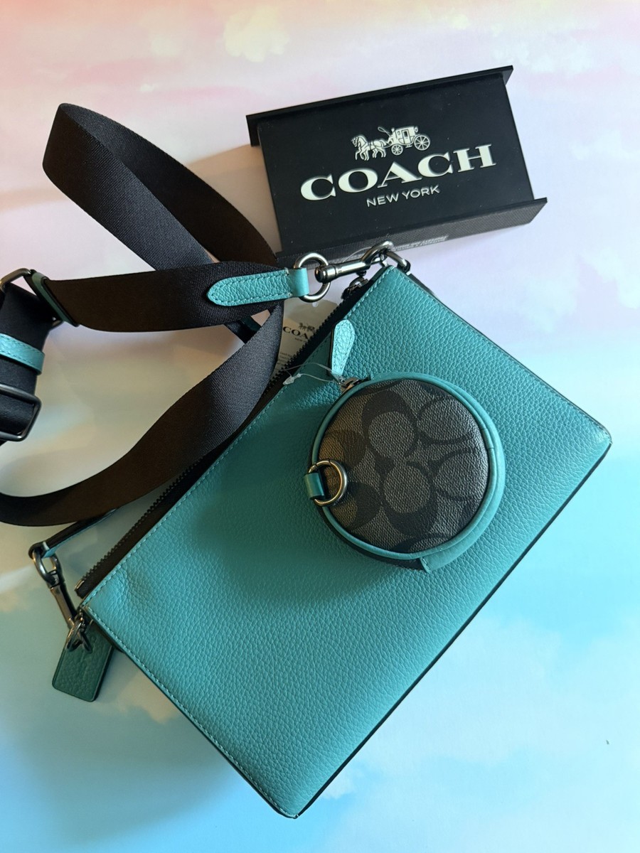 Coach CP191 Holden Colorblock Crossbody Signature Coin Pouch Bag
