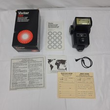 Vtg VIVITAR 283 Electronic Flash Auto Thyristor W/Box/Instruction Book Untested