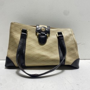 Vintage Misty Collection USA Beige Brown Monogram Logo Shoulder Bag Satchel