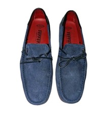 Tods Ferrari Driving Moccasin In Blue Nubuck ...