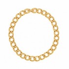 Monet Matte Brush Gold Tone Cable Link Choker Necklace — photo 1