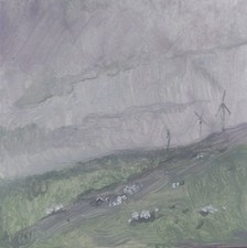 Original Ölpapier Skizze 10x10cm ungerahmt