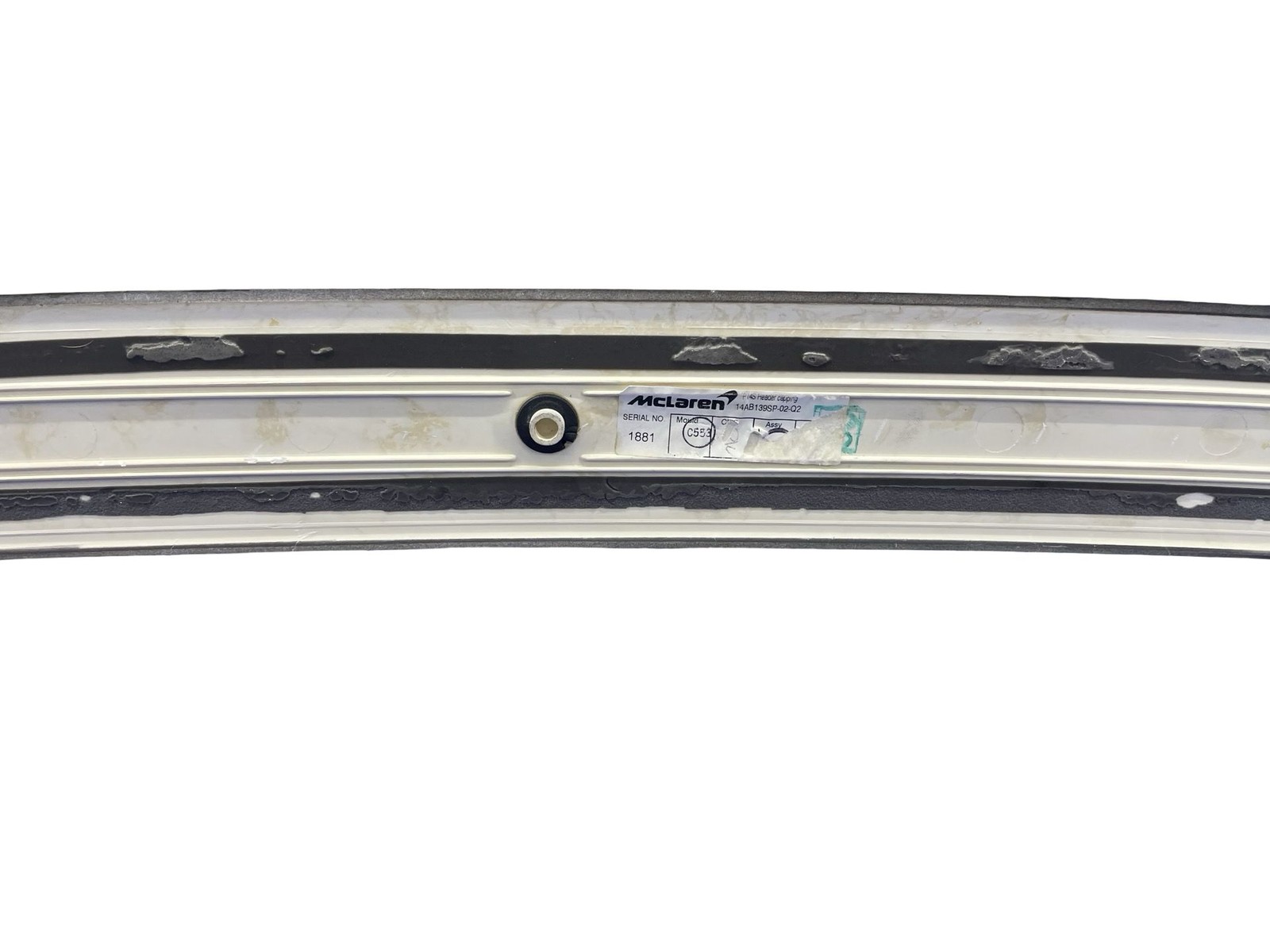 2018-2023 MCLAREN 720S FRONT UPPER WINDSHIELD ROOF HEADER TRIM PANEL *SCRATCHES*