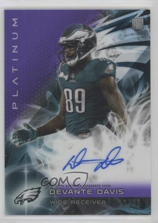 2015 Topps Platinum Rookies Purple Refractor 12/25 Devante Davis Auto RC 1o3