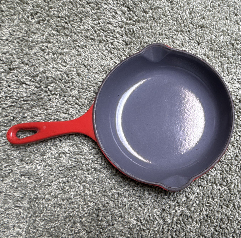 Le Creuset No. 20 20cm Enameled Cast Iron Frying Pan Skillet Red France