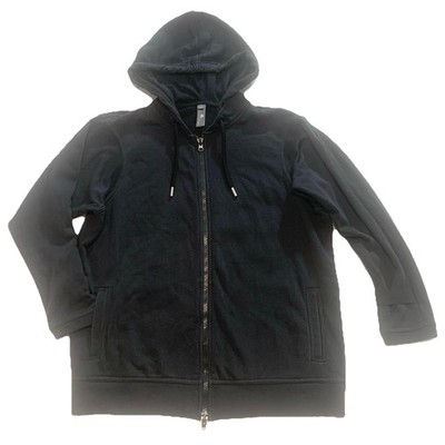 ADIDAS STELLA MCCARTNEY Womens Large ESSENTIAL Full Zip Sweatshirt HOODIE Black