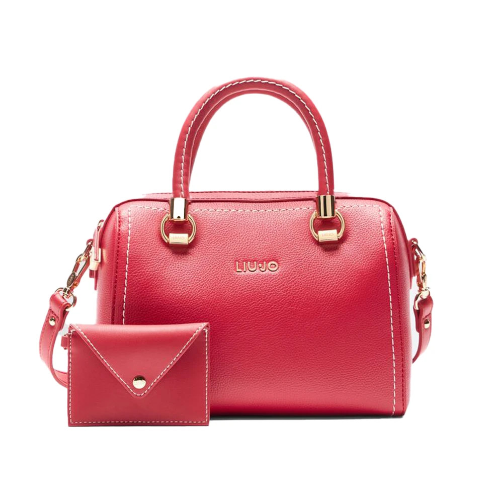 LIU JO BORSA A BAULETTO CON TRACOLLA REMOVIBILE IN ECOPELLE ROSSO POMPEI AA5160
