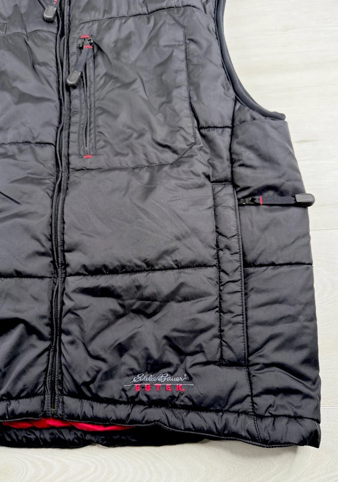 Chaleco acolchado Eddie Bauer Ebtek Primaloft cremallera completa aislado Gorpcore para hombre M Foto 3 de 4