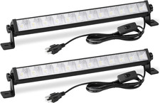 2 Pack 24W LED Shop Light, Plug in Garage Light with 6.5FT Cord and On/Off Switc