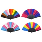 Small Rainbow Clack Hand Fans LGBTQ Trans Bi Pan Pride Party Parade 9'' Fans