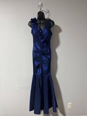 Vintage R&M Richard s Formal Dress Size 8 but Fits Like Modern XS 0/2 Blue Prom