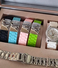 Damen Quarz Armbanduhr analog, weißes Zifferblatt, Silber …